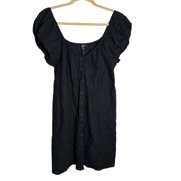 Madewell Margie Mini Dress in True Black, NWT, Size 14 - Picture 2 of 12